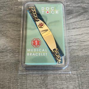 NEW! Unisex Medical Alert Link Bracelet ION Gold